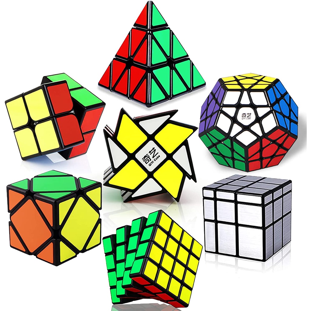 Qiyi ลูกบาศก์พีระมิดกระจก 2x2 3x3 4x4 5x5 ของเล่นสําหรับเด็ก