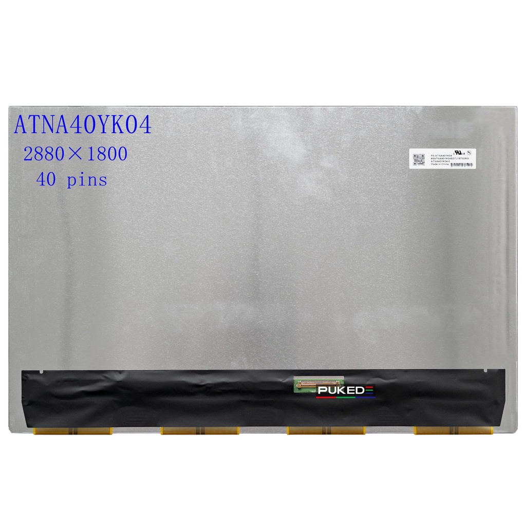 ATNA40YK04 ATNA40YK04- 14.0OLED slim แล็ปท็อปหน้าจอ LCD AM-OLED 90Hz QHD 2880x1800 edp 40 พิน