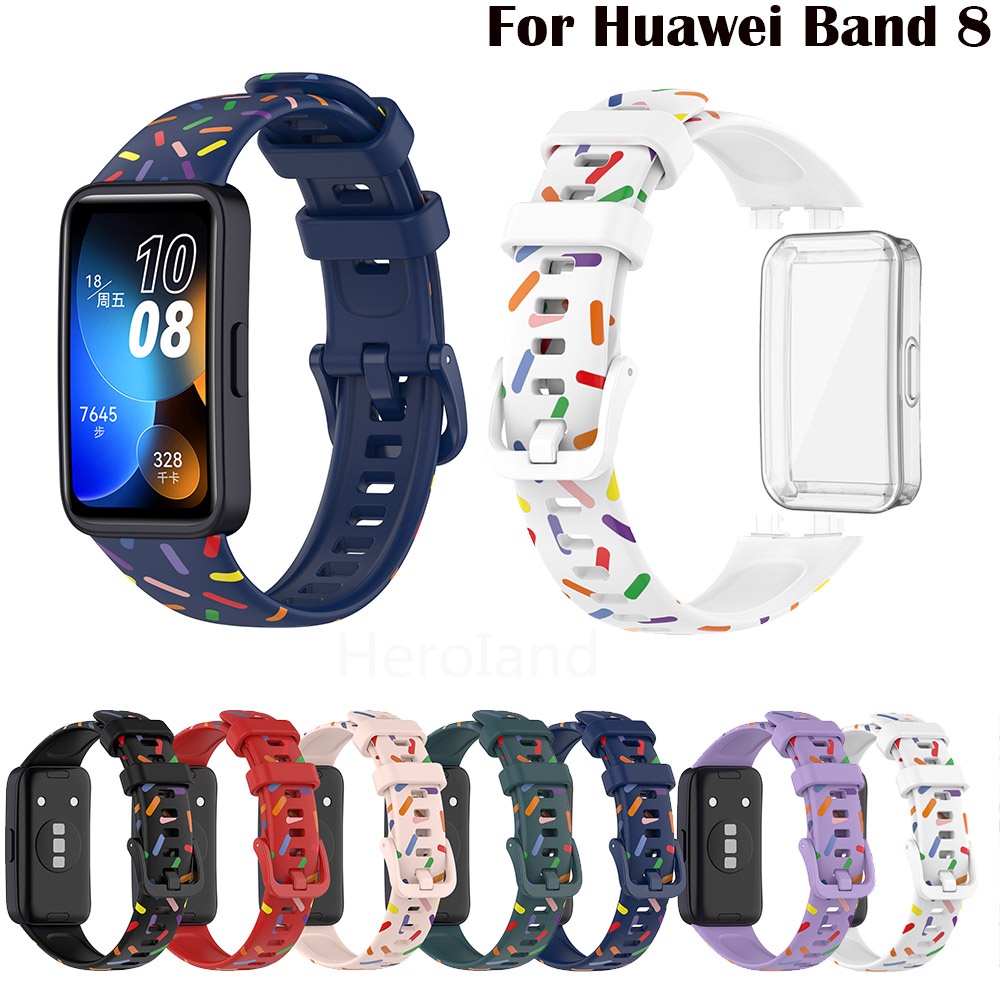 สายนาฬิกาข้อมือซิลิโคน Tpu แบบนิ่ม สําหรับ Huawei Band 8 Smartwatch Huawei Band9