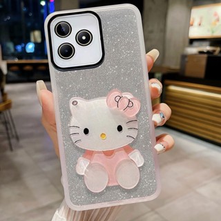 ใหม่ เคสโทรศัพท์มือถือนิ่ม แบบใส ป้องกันเลนส์กล้อง ประดับกลิตเตอร์ หรูหรา พร้อมกระจกแต่งหน้า สําหรับ Realme C53 C55 C35 C33 Realme 10 Realme10 pro+ Realme C53 2023