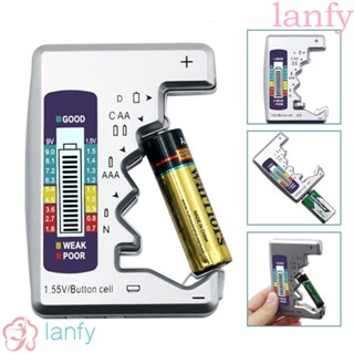 Lanfy เครื่องทดสอบความจุแบตเตอรี่ ดิจิทัล LCD โวลต์มิเตอร์ ทดสอบแรงดันไฟฟ้า แบตเตอรี่ มอนิเตอร์ โวลต์ ความจุ เครื่องตรวจจับ