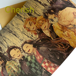 Cherish โปสเตอร์ ลายการ์ตูนอนิเมะ Demon Slayer สําหรับตกแต่งผนังบ้าน