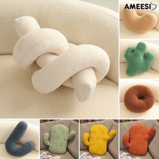 Ameesi หมอนตุ๊กตานุ่ม รูปกระบองเพชร โดนัท ขนปุย สร้างสรรค์ สําหรับตกแต่งบ้าน โซฟา