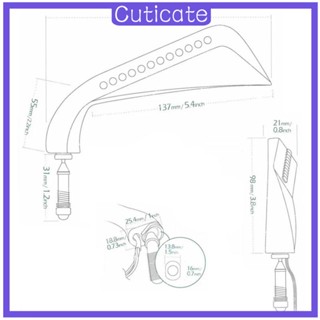 [CUTICATE] กระจกมองหลังรถจักรยานยนต์ พร้อมไฟเลี้ยว LED 2 ชิ้น