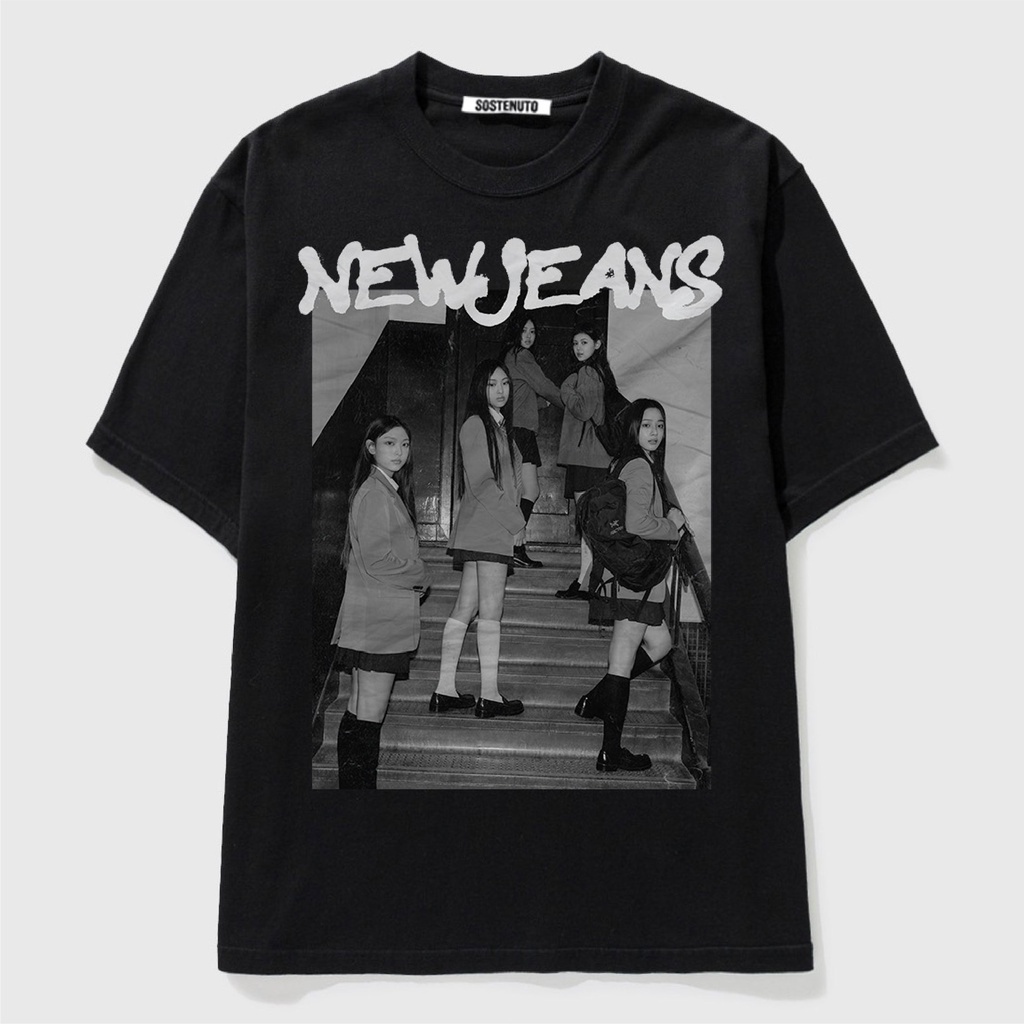 คลาสสิก แฟชั่น Newjeans เสื้อยืด พิมพ์ลาย DITTO STAIRS SOSTENUTO สําหรับผู้ชาย