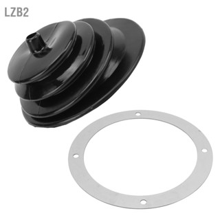 LZB2 เกียร์ Shift Handbrake Lever Boot แผ่นชุดกันฝุ่นยางสีดำรอบ 5.250in/13.3cm Universal