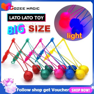 Big SIZE Lato Latto Led ของเล่นพร้อมไฟจับ Tek Tek Viral Old School Games Lato Pro-clackers Fighting Ball สําหรับเด็ก