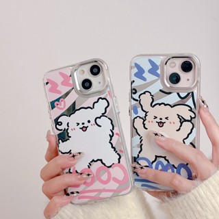 เคสมือถือ แบบนิ่ม ลายการ์ตูนสุนัข สีขาว กันกระแทก สําหรับ OPPO Reno8 Reno7pro reno6 7z Reno5 R17 A72 A53 A9 2020 A15 A3S A78 A77