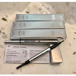 It Cosmetics It Brow Power ดินสอเขียนคิ้ว 0.16 กรัม สีน้ําตาล สองหัว กันน้ํา