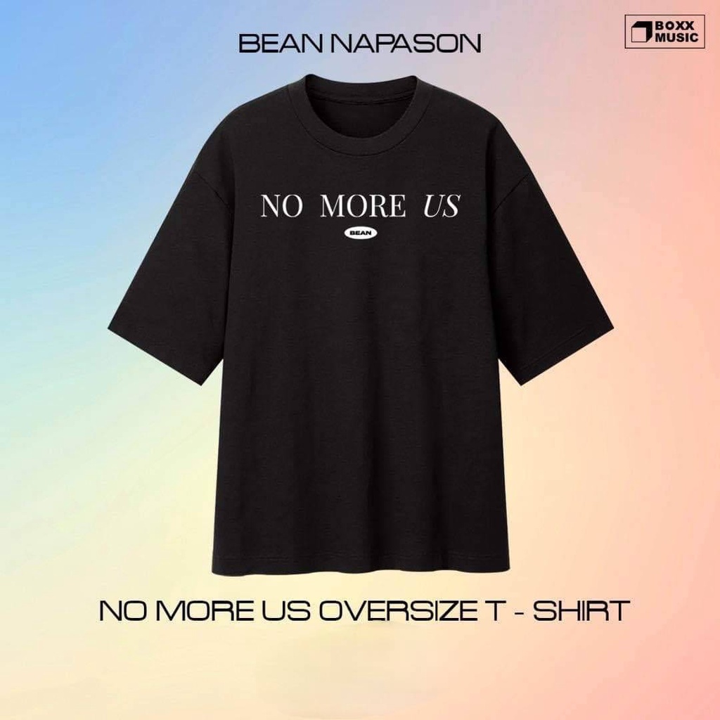 เมย์1  เสื้อยืดโอเวอร์ไซด์ -Shir Over Size No more us Bean Napason-Black สีดำ