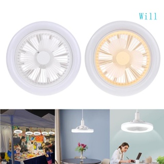 Will พัดลมติดเพดาน LED AC86V-265V 30W E27 พร้อมรีโมตคอนโทรล สําหรับบ้าน ออฟฟิศ