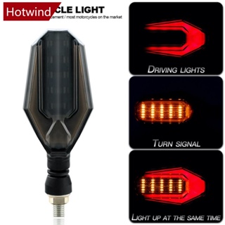 Hotwind หลอดไฟเลี้ยว LED สีเหลืองอําพัน กระพริบ สองสี อุปกรณ์เสริม สําหรับรถจักรยานยนต์ M8P7 2 ชิ้น