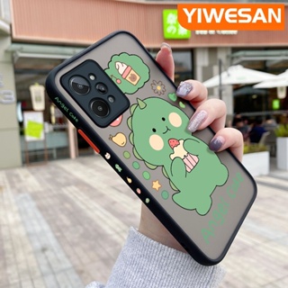 สําหรับ Realme C31 เคสการ์ตูนไดโนเสาร์น้อยน่ารัก ดีไซน์ใหม่ บาง ฝ้า เคสโทรศัพท์แข็ง ขอบซิลิโคน กันกระแทก เคสป้องกัน