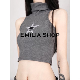 EMILIA SHOP เสื้อยืด เสื้อครอป เสื้อผ้าแฟชั่นผู้หญิง สไตล์เกาหลี ins  2023 ใหม่  A20K0OE 0621