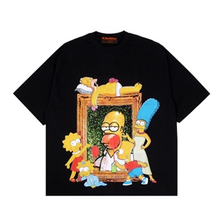 เสื้อยืด ลาย The SIMPSONS OVERSIZE สีดํา