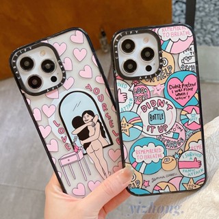 เคสโทรศัพท์มือถือ TPU นิ่ม ป้องกันรอยขีดข่วน พิมพ์ลายหัวใจ หลากสี สําหรับ iPhone 14 Pro Max 11 13 12Pro