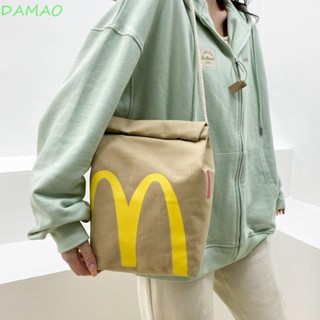 DAMAO Mcdonalds กระเป๋าเป้สะพายหลัง กระเป๋านักเรียน ความจุเยอะ ใส่กล่องอาหารกลางวัน สําหรับผู้ชาย และผู้หญิง