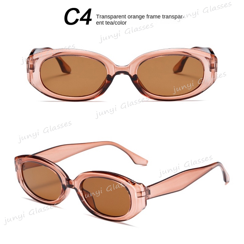 Millennial แว่นตากันแดด กรอบทรงวงรี ป้องกันรังสียูวี พรีเมี่ยม สไตล์ยุโรป และอเมริกา สําหรับผู้หญิง Y2k - รูปที่ 7