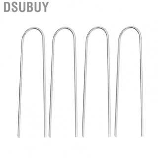 Dsubuy 4 Pcs U Shaped Nail Tent Ground Staple High Hardness Stainless Steel Garden Pegs