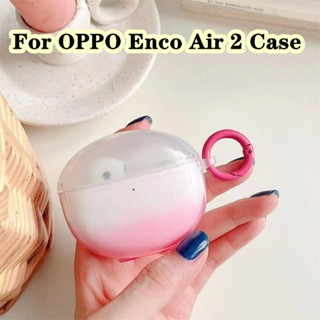 【พร้อมส่ง】เคสหูฟังนิ่ม แบบใส ไล่โทนสี สําหรับ OPPO Enco Air 2 Enco Air 2