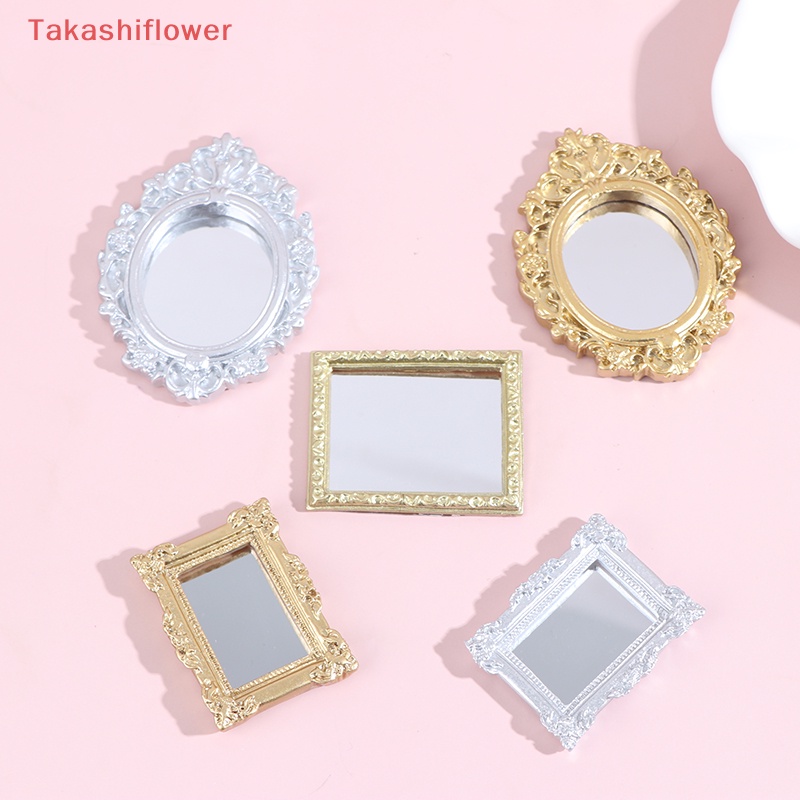 ตกแต่งบ้าน ให้น่าอยู่ (Takashiflower) กระจกจิ๋ว อุปกรณ์เสริม สําหรับตกแต่งบ้านตุ๊กตา 1/12 ราคาถูก