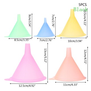 ชุดกรวยพลาสติก ขนาดเล็ก กลาง ใหญ่ หลากสี สําหรับทําของเหลว น้ํามัน 5 ชิ้น