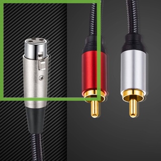 สายเคเบิ้ลแยกสัญญาณเสียง XLR เป็น 2 RCA Y XLR เป็น 2 RCA