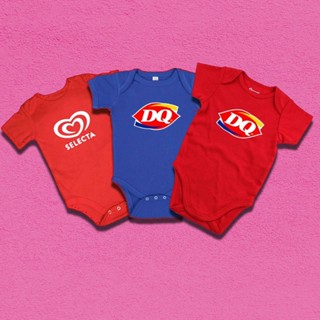 Haniekt ICECREAM DQ, SELECTA PRINT BABY ONESIE KW8H