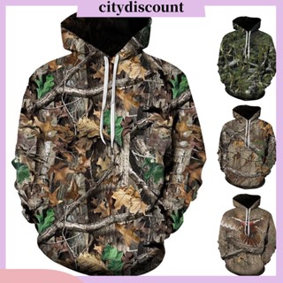 &lt;citydiscount&gt; เสื้อฮู้ดดี้ แบบสวมหัว พิมพ์ลาย 3D แฟชั่นฤดูใบไม้ร่วง สําหรับผู้ชาย ผู้หญิง