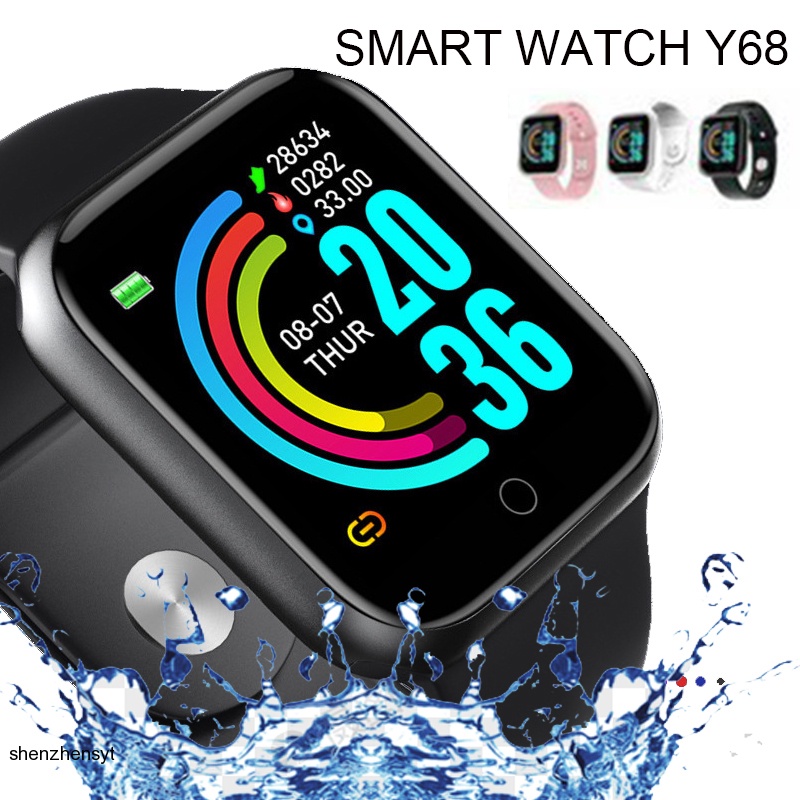 Digital Womens Smartwatch D20/ Y68/ bluetooth 5.0 ได้รับการแจ้งเตือนด้วยตัวติดตามความถี่แล้วบน "