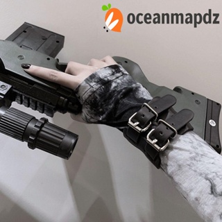 OCEANMAPDZ สร้อยข้อมือ หนัง PU หัวเข็มขัดโลหะ แฟชั่นคู่รัก สไตล์เกาหลี ฮิปฮอป แบบเรียบง่าย สําหรับผู้ชาย