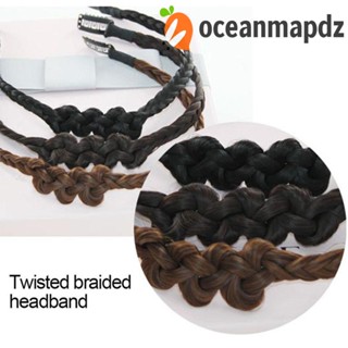 OCEANMAPDZ ที่คาดผม แบบบิดเกลียว ยืดหยุ่น ผู้หญิง แฟชั่น ผมสังเคราะห์ ผูกปม เครื่องประดับผม วิกผม ที่คาดผม