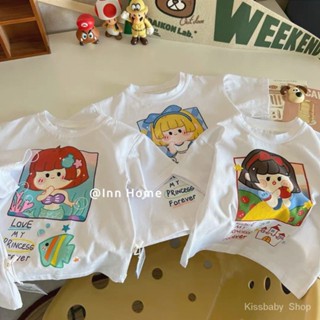 Little Wow เสื้อยืดแขนสั้น ผ้าฝ้าย 100% พิมพ์ลายเจ้าชายน้อย สีขาว แฟชั่นฤดูร้อน สําหรับเด็กผู้หญิง และเด็กผู้ชาย