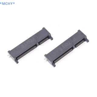 Mchy&gt; อะแดปเตอร์ซ็อกเก็ตเชื่อมต่อ PCI-E PCI Express PCie mSATA 52pin 4.0 มม. ตัวเมีย สําหรับ SSD