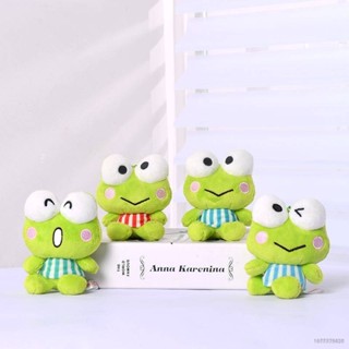 Si Sanrio Keroppi พวงกุญแจ จี้ตุ๊กตากบน่ารัก สีเขียว สําหรับเด็กผู้หญิง