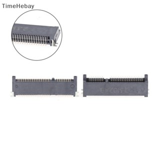 Timehebay อะแดปเตอร์ซ็อกเก็ตเชื่อมต่อ PCI-E PCI Express PCie mSATA 52pin 4.0 มม. ตัวเมีย SMT สําหรับ SSD EN