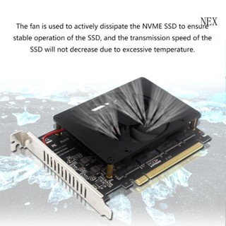 การ์ดแยก NEX PCI-E PCI-E 4 0 X16 เป็น NVME สําหรับ M 2 M Key 4 SSDs RAID Arr