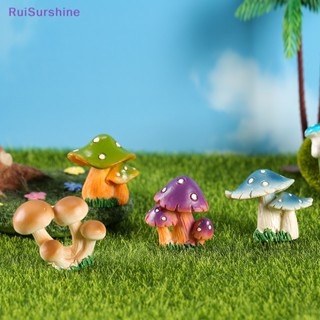 Ruisurshine ตุ๊กตาเรซิ่น รูปเห็ด สําหรับตกแต่งสวนขวด DIY