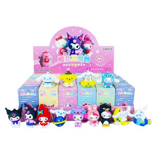 SANRIO พวงกุญแจ จี้ตุ๊กตาการ์ตูน Hello Kitty Melody Cinnamoroll น่ารัก อุปกรณ์เสริม สําหรับตกแต่งกระเป๋า จํานวน 1 ชิ้น