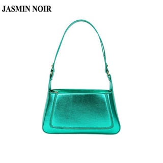 Jasmin NOIR เลเซอร์ หนัง PU กระเป๋าสะพายไหล่ กระเป๋าสะพายข้าง เรียบง่าย สําหรับผู้หญิง