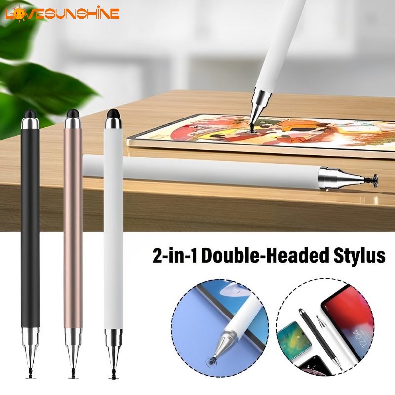 [ตัวเลือกยอดนิยม] ปากกาสัมผัสแท็บเล็ต แบบสองหัว สากล / 3 In 1 สมาร์ทโฟน วาดภาพ ดินสอ / ปากกา Capacitive ที่มีความไวสูง