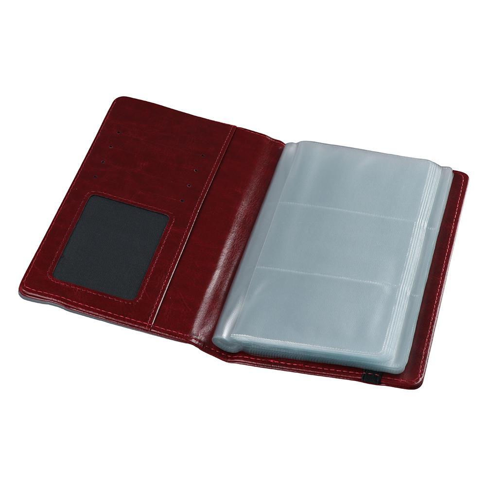 Wattle สมุดนามบัตร หนัง PU ยืดหยุ่น ความจุขนาดใหญ่ แบบพกพา สําหรับผู้ชาย - รูปที่ 5
