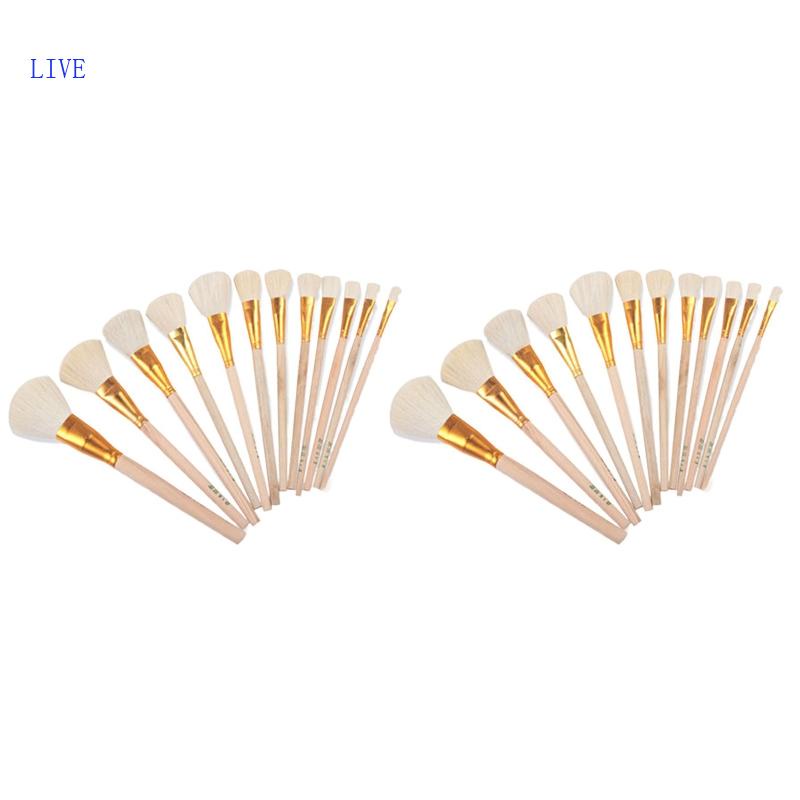 Live แปรงขนสัตว์นุ่ม แปรงทาสี สําหรับเครื่องปั้นดินเผา เซรามิค ภาพวาดสีน้ํามัน อะคริลิค สีน้ํา วาดภาพ งานฝีมือ DIY อุปกรณ์ศิลปะ