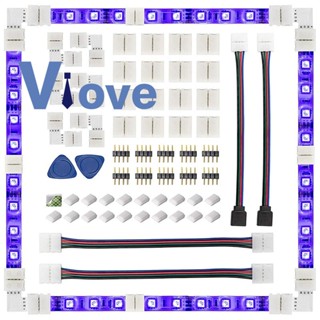 ตัวเชื่อมต่อแถบไฟ LED 4 Pin 10 มม. รูปตัว L สําหรับ 5050 SMD