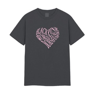  เสื้อยืด พร้อมส่ง📌BlackpinkXCOACHELLA- Born Pink World Tour Heart Charcoal Teesize: S-5XL