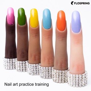 Flospring เล็บปลอม แบบยืดหยุ่น งอได้ สําหรับฝึกทําเล็บ