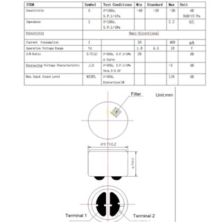 Bt ไมโครโฟนคอนเดนเซอร์ XHXDZ-9767 100 ชิ้น