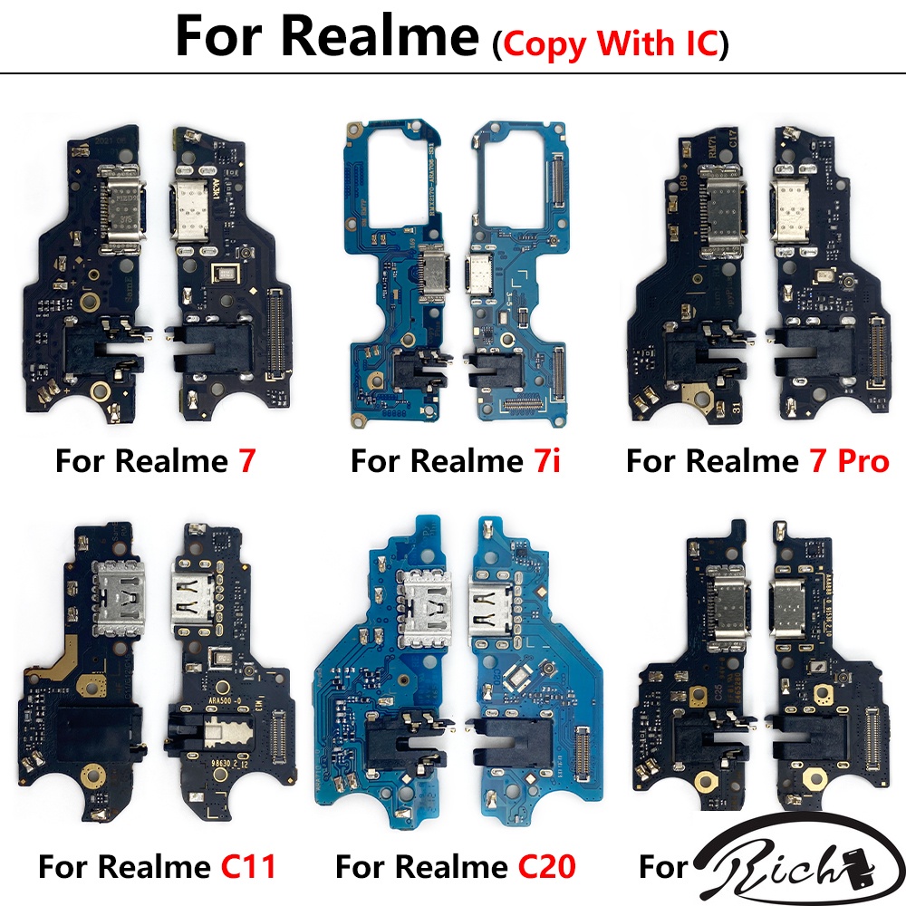 บอร์ดชาร์จ USB สายเคเบิลอ่อน สําหรับ Oppo Realme 7 6 6i 5 5i 3 Pro C11 C20 C25 C21Y C25Y 1 ชิ้น
