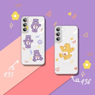 เคสโทรศัพท์มือถือใส แบบนิ่ม ลายการ์ตูนหมี สําหรับ Samsung S8 S9 S10 S20 S21 S23 Plus S21 FE S22 Ultra Note 9 10 Plus 20 Ultra 5G