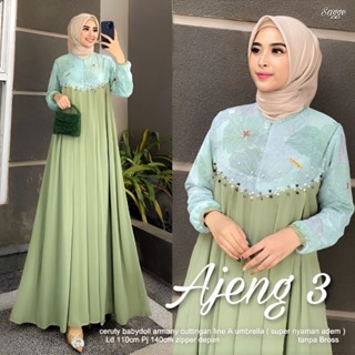 - Ajeng Dress Gamis ชุดเดรสแม็กซี่แมตต์ สไตล์มุสลิม เบบี้ดอล ทุกขนาด เหมาะกับชุดเชิญ XXL